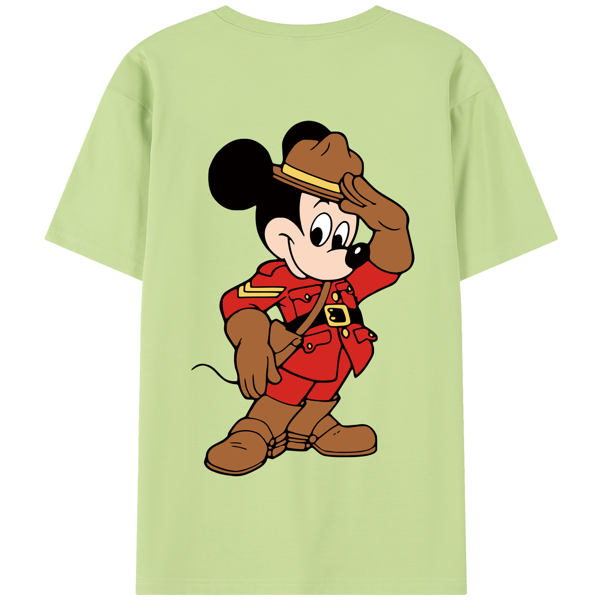 （画像用） ミッキーマウス Mickey Mouse 綿100％半袖Tシャツ（背面プリント）